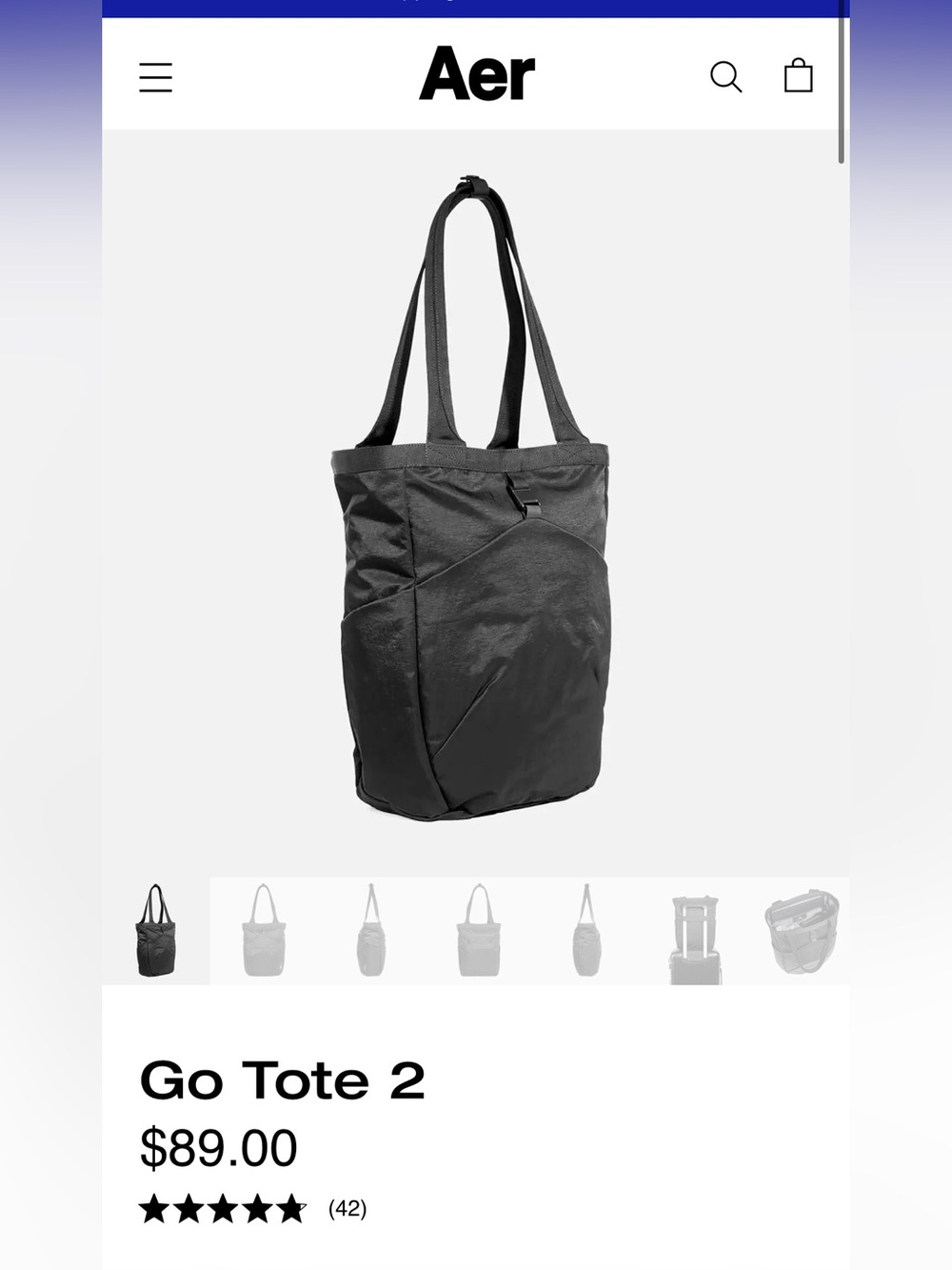 Aer Go Tote 2 – Black